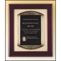 P4139 Plaque with brush Gold Metal Background